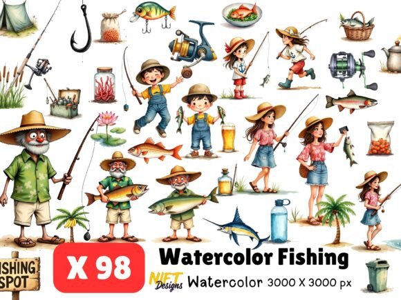98 Watercolor Fishing PNG Clipart: A Practical Guide for Creators