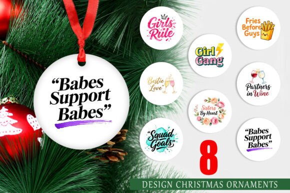Chic Galentine Quote Ornament: Elevating Holiday Decor with Friendship and Style