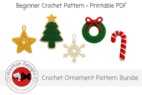 Christmas Crochet Ornament Pattern Set: Handmade Holiday Charm for Modern Makers