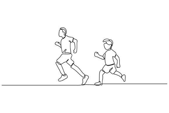 Continuous Line Design of Brother: Minimalist Art for Modern Storytelling