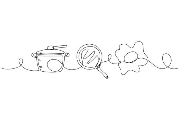 Continuous Line Design of Egg