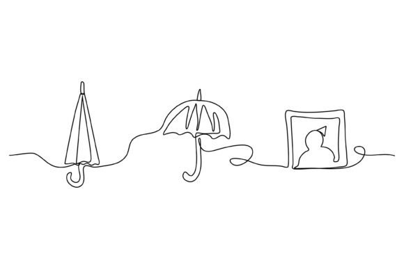 Continuous Line Umbrellas: Minimalist Design