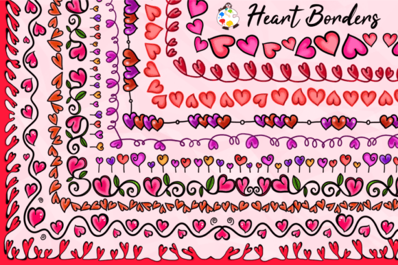 Enhancing Creative Projects with Hand Drawn Doodle Heart Borders