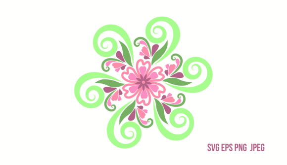 Floral Harmony in a Circle: Nature-Inspired Design