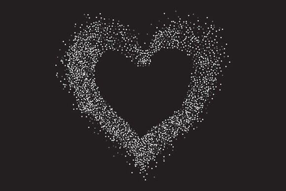 Heart Shaped Frame White Powder Splash: Elevating Romantic Design with Artistic Precision
