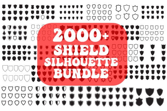 Mastering Visual Identity with the 2000 Shield Silhouette Vector Bundle