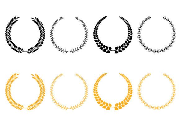Minimalist Laurel Wreath Clipart Bundle: A Versatile Design Resource