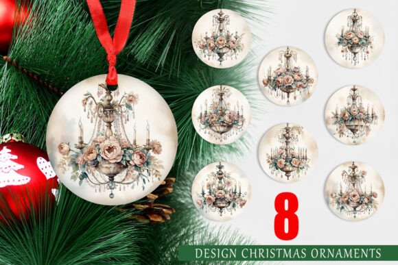 Ornament Crystal Chandelier: Elevating Holiday Decor with Printable Precision