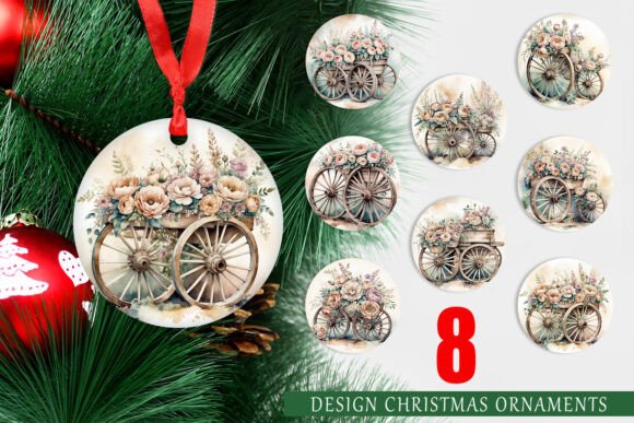 Ornament Wagon Wheels: Festive DIY Decor