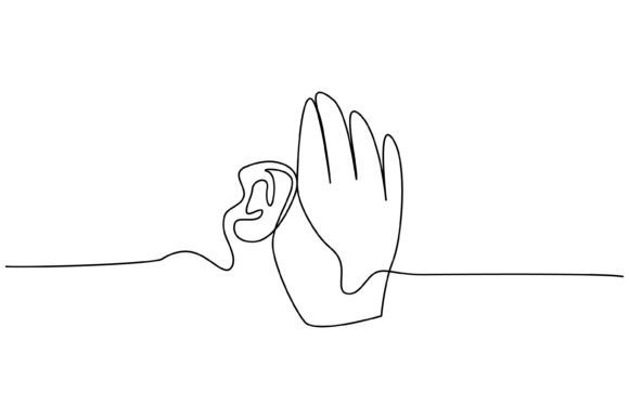 The Art of Hearing: Understanding Continuous Line Design in Ear Health Illustrations
