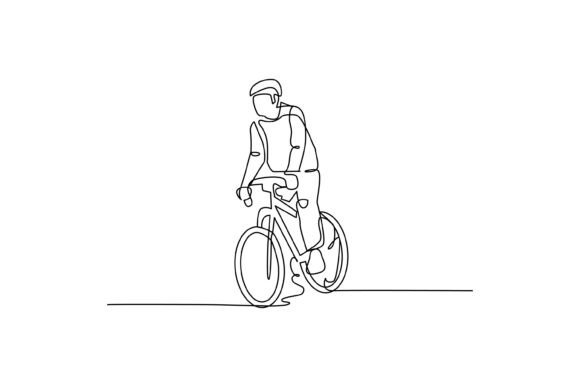 The Art of Motion: Understanding Continuous Line Design of Cycling