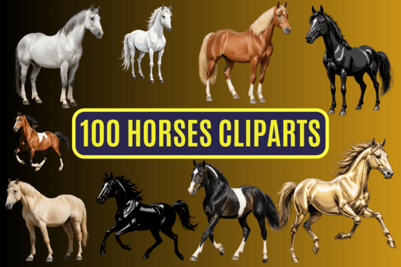Unlocking Creative Potential with 100 Horses Cliparts for Diverse Design Projects