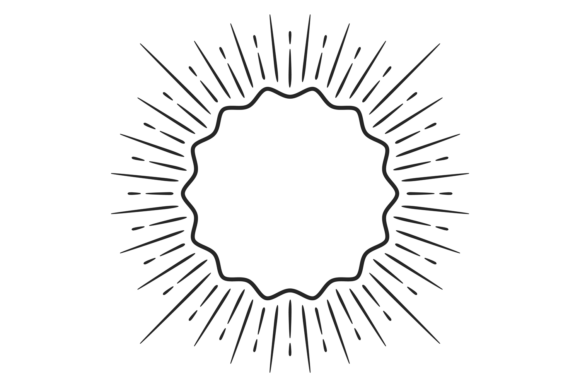 Vintage Emblem with Line Rays: Elevating Your Brand with Retro Design