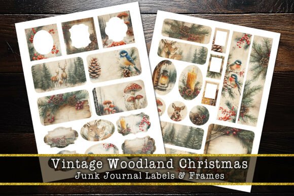 Woodland Christmas Labels Frames: Elevating Your Holiday Crafts with Rustic Charm